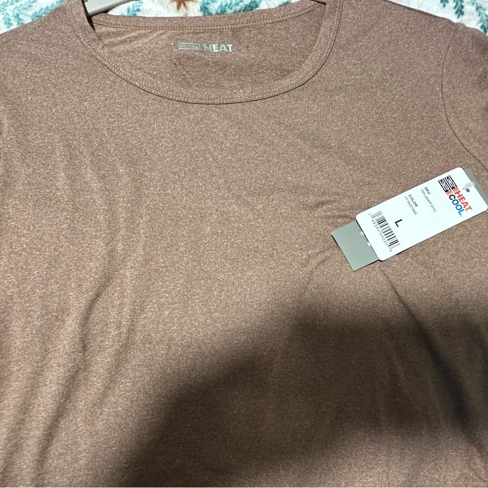 32 Degrees Heathered Brown Long Sleeve Top - Picture 4 of 5